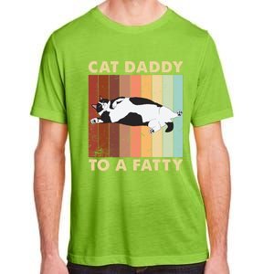 Retro Fat Chonk Dad Funny Cat Daddy To A Fatty Adult ChromaSoft Performance T-Shirt