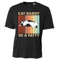 Retro Fat Chonk Dad Funny Cat Daddy To A Fatty Cooling Performance Crew T-Shirt