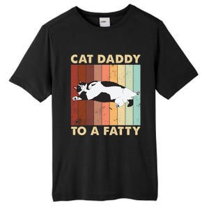 Retro Fat Chonk Dad Funny Cat Daddy To A Fatty Tall Fusion ChromaSoft Performance T-Shirt