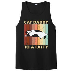 Retro Fat Chonk Dad Funny Cat Daddy To A Fatty PosiCharge Competitor Tank