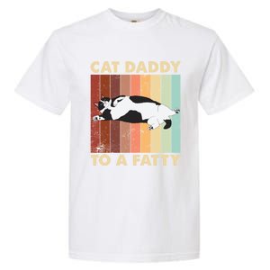 Retro Fat Chonk Dad Funny Cat Daddy To A Fatty Garment-Dyed Heavyweight T-Shirt