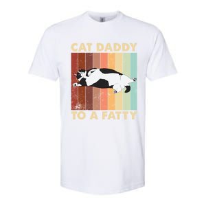 Retro Fat Chonk Dad Funny Cat Daddy To A Fatty Softstyle CVC T-Shirt