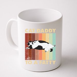 Retro Fat Chonk Dad Funny Cat Daddy To A Fatty Coffee Mug