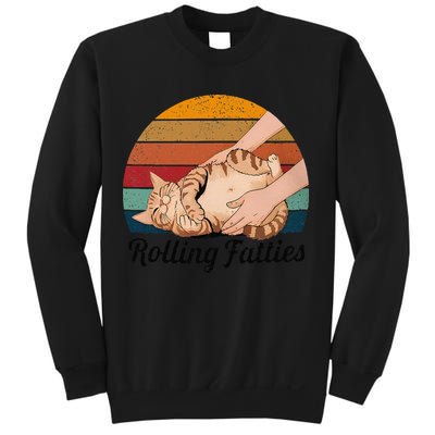 Rolling Fatties Cat Lover Humor Pet Cat Kitten Owner Sweatshirt