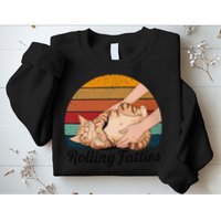 Rolling Fatties Cat Lover Humor Pet Cat Kitten Owner Sweatshirt