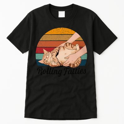 Rolling Fatties Cat Lover Humor Pet Cat Kitten Owner Tall T-Shirt