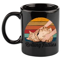 Rolling Fatties Cat Lover Humor Pet Cat Kitten Owner 11oz C Handle Ceramic Mug