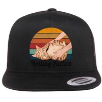 Rolling Fatties Cat Lover Humor Pet Cat Kitten Owner Flat Bill Trucker Hat