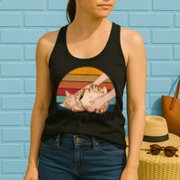 Rolling Fatties Cat Lover Humor Pet Cat Kitten Owner Womens Tank Top