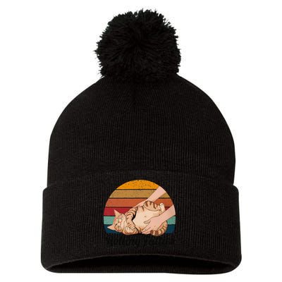Rolling Fatties Cat Lover Humor Pet Cat Kitten Owner Pom Pom 12in Knit Beanie