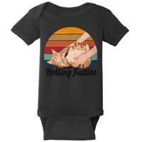 Rolling Fatties Cat Lover Humor Pet Cat Kitten Owner Baby Bodysuit