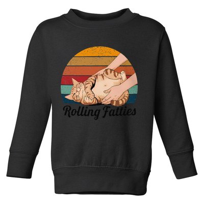 Rolling Fatties Cat Lover Humor Pet Cat Kitten Owner Toddler Sweatshirt