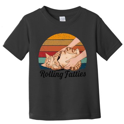 Rolling Fatties Cat Lover Humor Pet Cat Kitten Owner Toddler T-Shirt