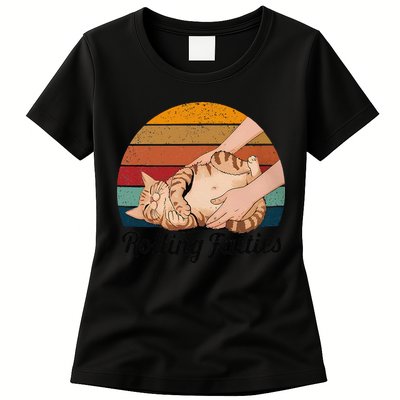 Rolling Fatties Cat Lover Humor Pet Cat Kitten Owner Womens T-Shirt