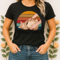 Rolling Fatties Cat Lover Humor Pet Cat Kitten Owner Womens T-Shirt