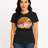 Rolling Fatties Cat Lover Humor Pet Cat Kitten Owner Womens T-Shirt