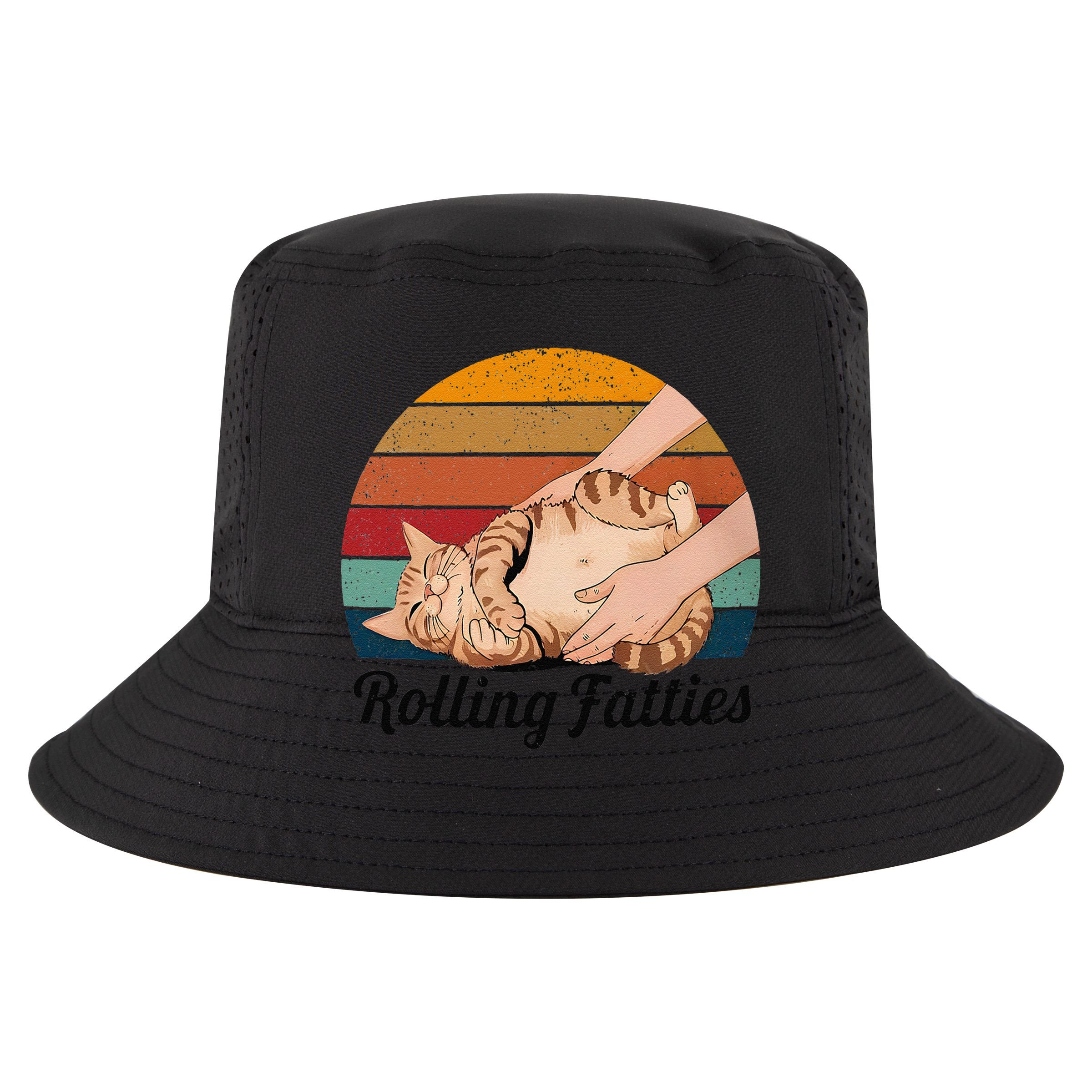 Rolling Fatties Cat Lover Humor Pet Cat Kitten Owner Wool Snapback Cap