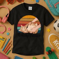 Rolling Fatties Cat Lover Humor Pet Cat Kitten Owner Kids T-Shirt