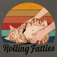 Rolling Fatties Cat Lover Humor Pet Cat Kitten Owner Cotton Canvas Backpack