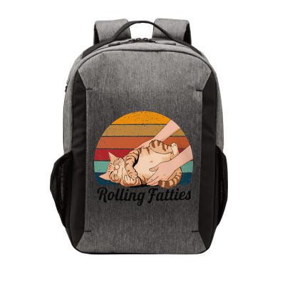 Rolling Fatties Cat Lover Humor Pet Cat Kitten Owner Vector Backpack