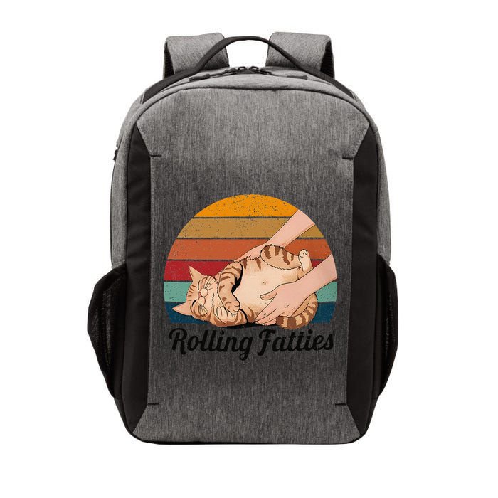 Rolling Fatties Cat Lover Humor Pet Cat Kitten Owner Vector Backpack