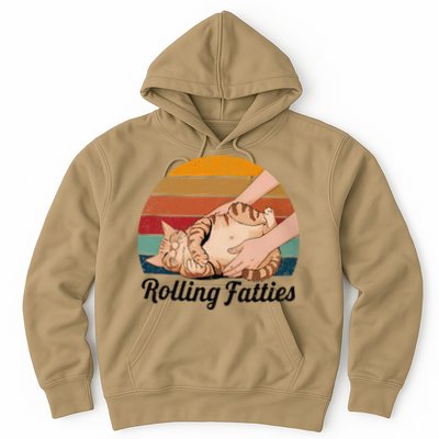 Rolling Fatties Cat Lover Humor Pet Cat Kitten Owner Hoodie
