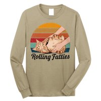 Rolling Fatties Cat Lover Humor Pet Cat Kitten Owner Long Sleeve Shirt