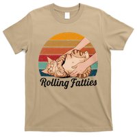 Rolling Fatties Cat Lover Humor Pet Cat Kitten Owner T-Shirt