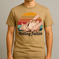 Rolling Fatties Cat Lover Humor Pet Cat Kitten Owner T-Shirt