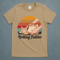 Rolling Fatties Cat Lover Humor Pet Cat Kitten Owner T-Shirt