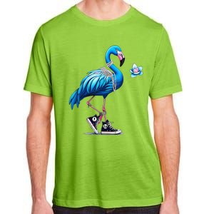 Retro Flamingo Chucks And Pearls Comma La Kamala Harris 2024 Adult ChromaSoft Performance T-Shirt