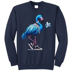 Retro Flamingo Chucks And Pearls Comma La Kamala Harris 2024 Sweatshirt