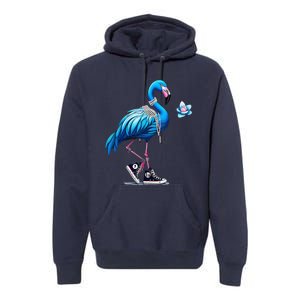 Retro Flamingo Chucks And Pearls Comma La Kamala Harris 2024 Premium Hoodie