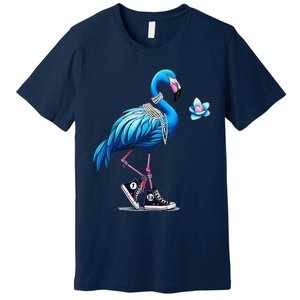 Retro Flamingo Chucks And Pearls Comma La Kamala Harris 2024 Premium T-Shirt