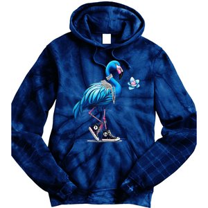 Retro Flamingo Chucks And Pearls Comma La Kamala Harris 2024 Tie Dye Hoodie