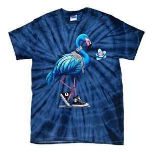 Retro Flamingo Chucks And Pearls Comma La Kamala Harris 2024 Tie-Dye T-Shirt