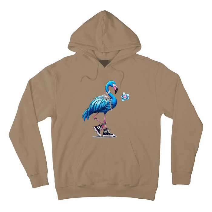 Retro Flamingo Chucks And Pearls Comma La Kamala Harris 2024 Hoodie