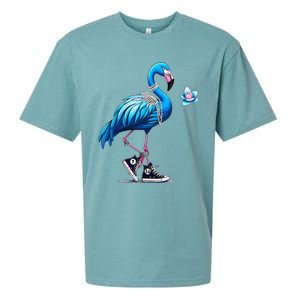 Retro Flamingo Chucks And Pearls Comma La Kamala Harris 2024 Sueded Cloud Jersey T-Shirt