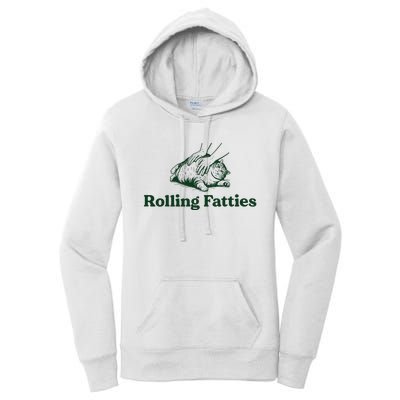 Rolling Fatties Cat Funny Cat Lover Kitten Owner Kitty Women's Pullover Hoodie