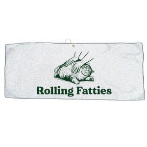 Rolling Fatties Cat Funny Cat Lover Kitten Owner Kitty Large Microfiber Waffle Golf Towel