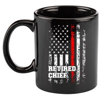 Retired Fire Chief Firefighter Rank Retirement Gift 11oz C Handle Ceramic Mug