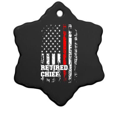 Retired Fire Chief Firefighter Rank Retirement Gift Ceramic Star Ornament