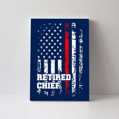 Retired Fire Chief Firefighter Rank Retirement Gift Canvas