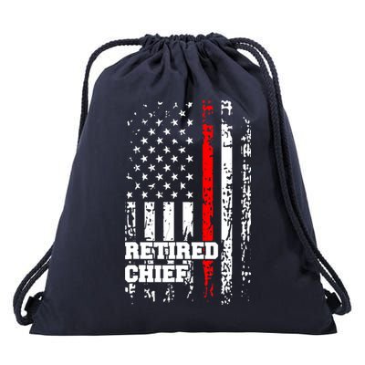 Retired Fire Chief Firefighter Rank Retirement Gift Drawstring Bag