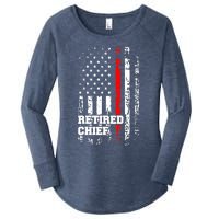 Retired Fire Chief Firefighter Rank Retirement Gift Women's Perfect Tri Tunic Long Sleeve Shirt