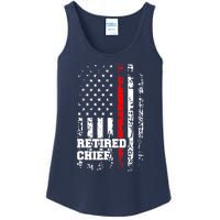 Retired Fire Chief Firefighter Rank Retirement Gift Ladies Essential Tank