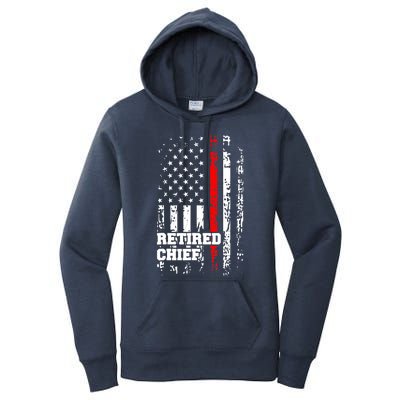 Retired Fire Chief Firefighter Rank Retirement Gift Women's Pullover Hoodie