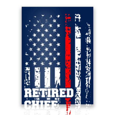 Retired Fire Chief Firefighter Rank Retirement Gift Poster