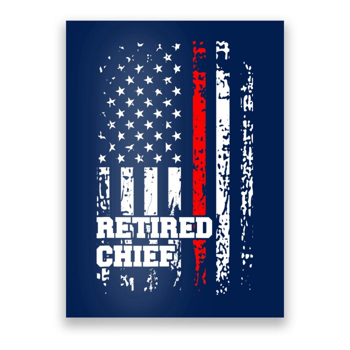 Retired Fire Chief Firefighter Rank Retirement Gift Poster
