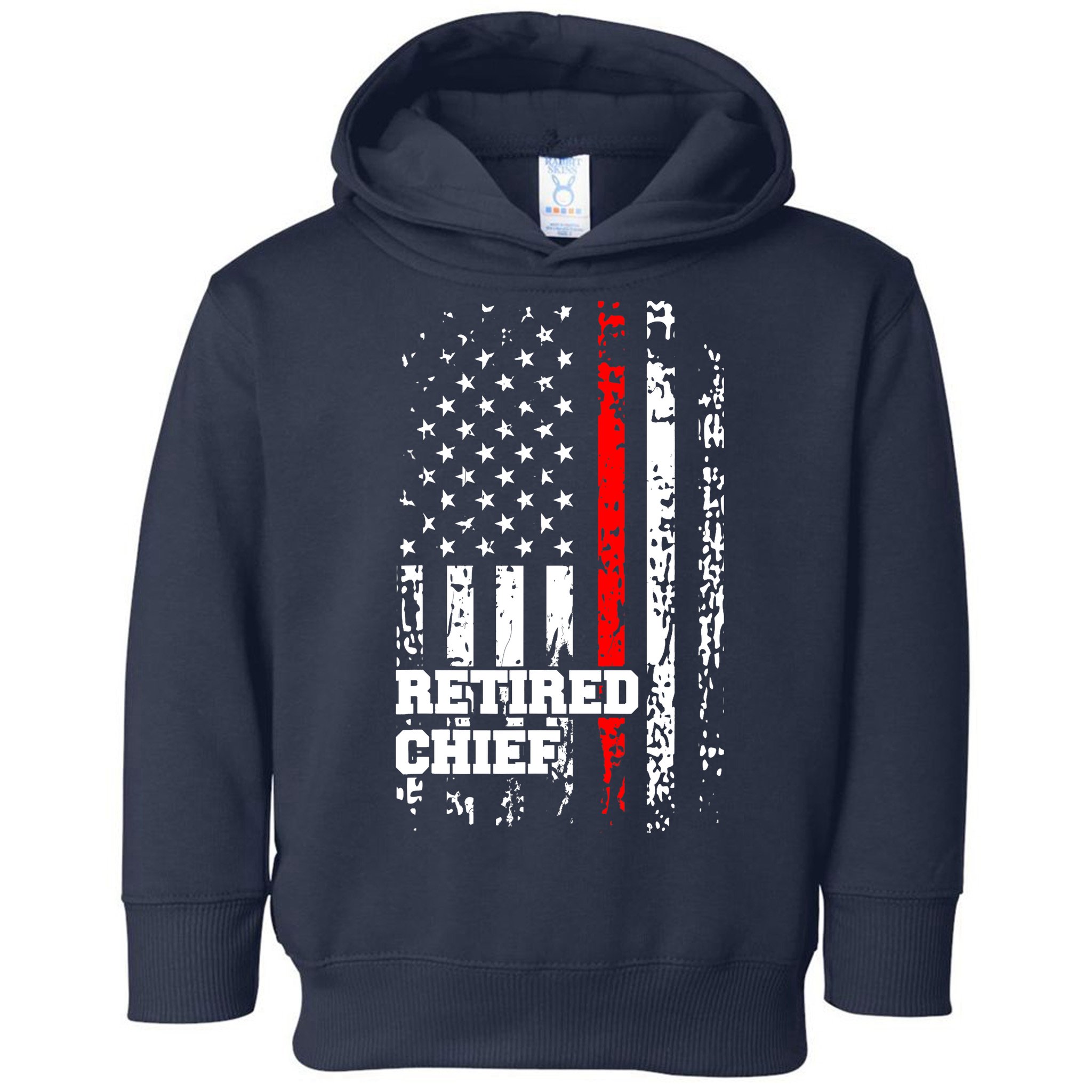 Retired Fire Chief Firefighter Rank Retirement Gift Toddler Hoodie